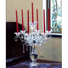 New Design Crystal Candelabra With Hanging Beads For Home Decoration